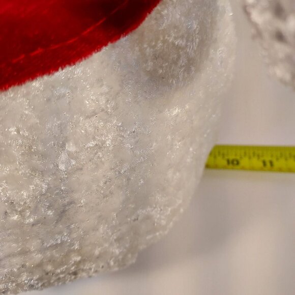 Snow Lady Plush In Red Velvet & Faux Fur Outfit Vintage 18" Tall - Picture 7 of 13